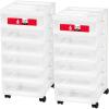 image:imageIRIS USA 585636 6Drawer Storage Cart with Organizer Top WhiteWhite