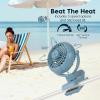 image:imageIRIS USA WOOZOO 5 Battery Operated Small Fan 2 Speeds DBattery Powered Compact Foldable Personal Fan Portable Travel Mini Desk Fan Home Office Bedside Picnic Camping Outdoor UseWhite