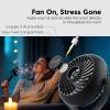 image:imageIRIS USA WOOZOO 5 Battery Operated Small Fan 2 Speeds DBattery Powered Compact Foldable Personal Fan Portable Travel Mini Desk Fan Home Office Bedside Picnic Camping Outdoor UseBlack