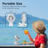 image:imageIRIS USA WOOZOO 5 Battery Operated Small Fan 2 Speeds DBattery Powered Compact Foldable Personal Fan Portable Travel Mini Desk Fan Home Office Bedside Picnic Camping Outdoor UseBlack
