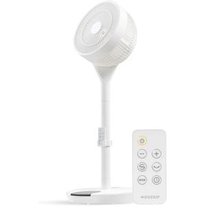 image:imageIRIS USA WOOZOO Pedestal Standing Fan 360 Oscillating Fan Vortex Fan DC Motor Quiet and Eco Friendly Remote Equipped 5in1 Fan with Timer 12 Speed Settings Touch Panel Height Adjustable White