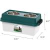 image:imageIRIS Remington 13 Lb 12 Qt Medium Elevated Feeder with Airtight Pet Food Storage Container Dry Food Bin with Removable Stainless Steel Bowls At Home Camping Roadtrip Pet Food Container GreenPearlGreen