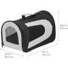 image:imageIRIS USA Small Soft Sided Pet Carrier with Shoulder Strap Sturdy Collapsible Water Resistant Pet Carrier with Padded Bottom and Top Handle for Travel BrownBlack