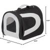 image:imageIRIS USA Small Soft Sided Pet Carrier with Shoulder Strap Sturdy Collapsible Water Resistant Pet Carrier with Padded Bottom and Top Handle for Travel BrownBlack