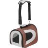 image:imageIRIS USA Small Soft Sided Pet Carrier with Shoulder Strap Sturdy Collapsible Water Resistant Pet Carrier with Padded Bottom and Top Handle for Travel BrownBrown