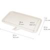 image:imageIRIS USA Waterproof Dog Food Mat Sturdy Plastic 28x 145 Inner Tray Area Extra High Lip for SpillProof NonSlip Rubber Feet Easy Clean for Cat Dog Food Bowls amp Water FountainsWOOF Ivory30L x 20W