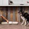image:imageIRIS USA Waterproof Dog Food Mat Sturdy Plastic 28x 145 Inner Tray Area Extra High Lip for SpillProof NonSlip Rubber Feet Easy Clean for Cat Dog Food Bowls amp Water FountainsWOOF Ivory30L x 20W