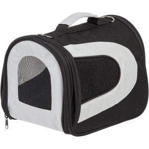 image:imageIRIS USA Small Soft Sided Pet Carrier with Shoulder Strap Sturdy Collapsible Water Resistant Pet Carrier with Padded Bottom and Top Handle for Travel BrownBlack