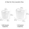 image:imageIRIS USA Plastic Laundry Basket 27L  3 Pack Flexible Clothes Hamper with Ventilation Holes Laundry Room Bedroom Bathroom Apartment Dorm Blankets Pillows Trinkets Organization WhiteWhite