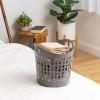 image:imageIRIS USA Plastic Laundry Basket 27L  3 Pack Flexible Clothes Hamper with Ventilation Holes Laundry Room Bedroom Bathroom Apartment Dorm Blankets Pillows Trinkets Organization WhiteGray