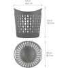 image:imageIRIS USA Plastic Laundry Basket 27L  3 Pack Flexible Clothes Hamper with Ventilation Holes Laundry Room Bedroom Bathroom Apartment Dorm Blankets Pillows Trinkets Organization WhiteGray