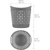 image:imageIRIS USA Plastic Laundry Basket 27L  3 Pack Flexible Clothes Hamper with Ventilation Holes Laundry Room Bedroom Bathroom Apartment Dorm Blankets Pillows Trinkets Organization WhiteGray