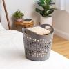 image:imageIRIS USA Plastic Laundry Basket 27L  3 Pack Flexible Clothes Hamper with Ventilation Holes Laundry Room Bedroom Bathroom Apartment Dorm Blankets Pillows Trinkets Organization WhiteGray
