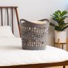 image:imageIRIS USA Plastic Laundry Basket 27L  3 Pack Flexible Clothes Hamper with Ventilation Holes Laundry Room Bedroom Bathroom Apartment Dorm Blankets Pillows Trinkets Organization WhiteGray