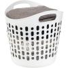 image:imageIRIS USA Plastic Laundry Basket 27L  3 Pack Flexible Clothes Hamper with Ventilation Holes Laundry Room Bedroom Bathroom Apartment Dorm Blankets Pillows Trinkets Organization WhiteWhite