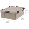 image:imageIRIS USA 4Pack Gasket Box 41 Quart WeatherResistant Storage Bins with Latching LidsHeavyDuty Organizing Containers for Closet Bathroom and Office 41 Qt  4 Pack