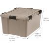image:imageIRIS USA 4Pack Gasket Box 41 Quart WeatherResistant Storage Bins with Latching LidsHeavyDuty Organizing Containers for Closet Bathroom and Office 63 Qt  4 Pack