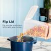 image:imageIRIS USA Food Storage Containers with FlipTop Lid 27 Qt  6 Pack Clear Stackable Food Containers for Kitchen amp Pantry Organization BPAFree Food Grade Plastic For Flour Sugar Dry Food GrainFood Grade Small  10 Pack