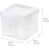 image:imageIRIS USA Food Storage Containers with FlipTop Lid 27 Qt  6 Pack Clear Stackable Food Containers for Kitchen amp Pantry Organization BPAFree Food Grade Plastic For Flour Sugar Dry Food GrainSmall  10 Pack