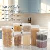 image:imageIRIS USA Food Storage Containers with FlipTop Lid 27 Qt  6 Pack Clear Stackable Food Containers for Kitchen amp Pantry Organization BPAFree Food Grade Plastic For Flour Sugar Dry Food GrainFood Grade Combo  8 Pack