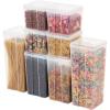 image:imageIRIS USA Food Storage Containers with FlipTop Lid 27 Qt  6 Pack Clear Stackable Food Containers for Kitchen amp Pantry Organization BPAFree Food Grade Plastic For Flour Sugar Dry Food GrainFood Grade Combo  8 Pack
