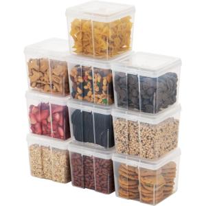 image:imageIRIS USA Food Storage Containers with FlipTop Lid 27 Qt  6 Pack Clear Stackable Food Containers for Kitchen amp Pantry Organization BPAFree Food Grade Plastic For Flour Sugar Dry Food GrainFood Grade Small  10 Pack
