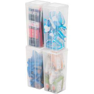 image:imageIRIS USA Food Storage Containers with FlipTop Lid 27 Qt  6 Pack Clear Stackable Food Containers for Kitchen amp Pantry Organization BPAFree Food Grade Plastic For Flour Sugar Dry Food GrainLarge  4 Pack
