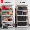 image:imageIRIS USA 4 Pack TrailBox 8 Gallon Lockable Storage Trunk Box Truck Bed Bin HeavyDuty Containers Camping Gear Adventure Chest  Dark GrayGrayBlack