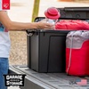 image:imageIRIS USA 4 Pack TrailBox 8 Gallon Lockable Storage Trunk Box Truck Bed Bin HeavyDuty Containers Camping Gear Adventure Chest  Dark GrayGrayBlack