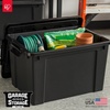 image:imageIRIS USA 4 Pack TrailBox 8 Gallon Lockable Storage Trunk Box Truck Bed Bin HeavyDuty Containers Camping Gear Adventure Chest  Dark GrayGrayBlack