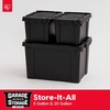 image:imageIRIS USA 4 Pack TrailBox 8 Gallon Lockable Storage Trunk Box Truck Bed Bin HeavyDuty Containers Camping Gear Adventure Chest  Dark GrayGrayBlack
