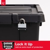 image:imageIRIS USA 4 Pack TrailBox 8 Gallon Lockable Storage Trunk Box Truck Bed Bin HeavyDuty Containers Camping Gear Adventure Chest  Dark GrayGrayBlack