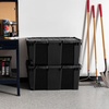 image:imageIRIS USA 4 Pack TrailBox 8 Gallon Lockable Storage Trunk Box Truck Bed Bin HeavyDuty Containers Camping Gear Adventure Chest  Dark GrayGrayBlack