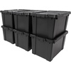 image:imageIRIS USA 4 Pack TrailBox 8 Gallon Lockable Storage Trunk Box Truck Bed Bin HeavyDuty Containers Camping Gear Adventure Chest  Dark GrayGrayBlack