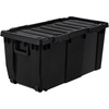 image:imageIRIS USA 4 Pack TrailBox 8 Gallon Lockable Storage Trunk Box Truck Bed Bin HeavyDuty Containers Camping Gear Adventure Chest  Dark GrayGrayBlack