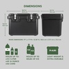 image:imageIRIS USA 4 Pack TrailBox 8 Gallon Lockable Storage Trunk Box Truck Bed Bin HeavyDuty Containers Camping Gear Adventure Chest  Dark GrayGrayDark Gray