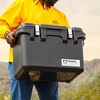 image:imageIRIS USA 4 Pack TrailBox 8 Gallon Lockable Storage Trunk Box Truck Bed Bin HeavyDuty Containers Camping Gear Adventure Chest  Dark GrayGrayDark Gray