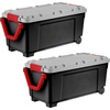 image:imageIRIS USA 4 Pack TrailBox 8 Gallon Lockable Storage Trunk Box Truck Bed Bin HeavyDuty Containers Camping Gear Adventure Chest  Dark GrayGrayDark Gray