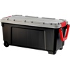 image:imageIRIS USA 4 Pack TrailBox 8 Gallon Lockable Storage Trunk Box Truck Bed Bin HeavyDuty Containers Camping Gear Adventure Chest  Dark GrayGrayDark Gray