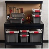 image:imageIRIS USA 4 Pack TrailBox 8 Gallon Lockable Storage Trunk Box Truck Bed Bin HeavyDuty Containers Camping Gear Adventure Chest  Dark GrayGrayGray
