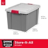 image:imageIRIS USA 4 Pack TrailBox 8 Gallon Lockable Storage Trunk Box Truck Bed Bin HeavyDuty Containers Camping Gear Adventure Chest  Dark GrayGrayGray