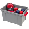 image:imageIRIS USA 4 Pack TrailBox 8 Gallon Lockable Storage Trunk Box Truck Bed Bin HeavyDuty Containers Camping Gear Adventure Chest  Dark GrayGrayGray