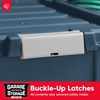 image:imageIRIS USA 4 Pack TrailBox 8 Gallon Lockable Storage Trunk Box Truck Bed Bin HeavyDuty Containers Camping Gear Adventure Chest  Dark GrayGrayNavy