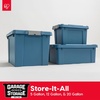 image:imageIRIS USA 4 Pack TrailBox 8 Gallon Lockable Storage Trunk Box Truck Bed Bin HeavyDuty Containers Camping Gear Adventure Chest  Dark GrayGrayNavy