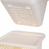 image:imageIRIS USA Laundry Basket Hamper 40L  3 Pack Stackable Plastic Clothes Sorter Bin with Lids Open Front BuiltIn Handles Dorm Bedroom Laundry Room BlackOff White