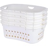 image:imageIRIS USA Plastic Laundry Basket 15 Bushel 50L Large Clothes Hamper with Ventilation Holes BuiltIn Handles amp Hip Hold Laundry Organizer for Bedroom Bathroom Dorm Sage GreenWhite
