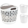 image:imageIRIS USA Plastic Laundry Basket 15 Bushel 50L Large Clothes Hamper with Ventilation Holes BuiltIn Handles amp Hip Hold Laundry Organizer for Bedroom Bathroom Dorm Sage GreenWhite
