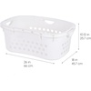 image:imageIRIS USA Plastic Laundry Basket 15 Bushel 50L Large Clothes Hamper with Ventilation Holes BuiltIn Handles amp Hip Hold Laundry Organizer for Bedroom Bathroom Dorm Sage GreenWhite
