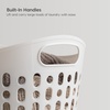 image:imageIRIS USA Plastic Laundry Basket 15 Bushel 50L Large Clothes Hamper with Ventilation Holes BuiltIn Handles amp Hip Hold Laundry Organizer for Bedroom Bathroom Dorm Sage GreenWhite