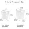 image:imageIRIS USA Plastic Laundry Basket 15 Bushel 50L Large Clothes Hamper with Ventilation Holes BuiltIn Handles amp Hip Hold Laundry Organizer for Bedroom Bathroom Dorm Sage GreenWhite